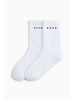 H&M - Women White 2-Pack Anti-Slip Sports Socks