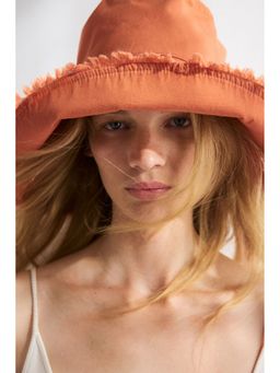 H&M - Women Orange Cotton Bucket Hat