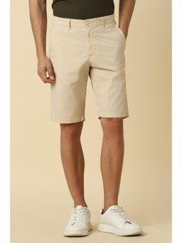 Allen Solly - Men Beige Dots Slim Fit Shorts