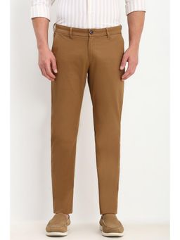 Allen Solly - Men Brown Slim Fit Printed Casual Trouser
