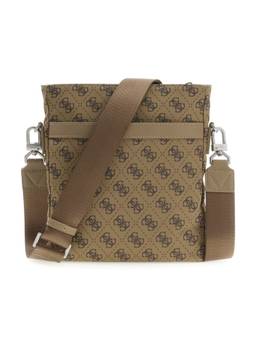 Guess - Beige Polyester Printed Men Cross Body Bag