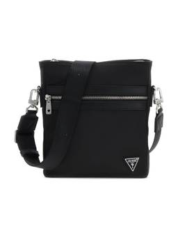 Guess - Black Polyester Solid Men Cross Body Bag