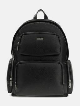Guess - Black Polyurethane Solid Men Backpack