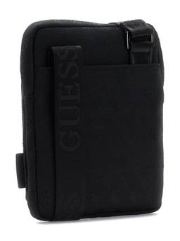 Guess - Black Polyurethane Solid Men Cross Body Bag