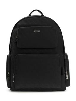 Guess - Black Polyester Printed Men Backpack