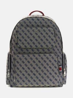 Guess - Beige Polyester Printed Men Backpack