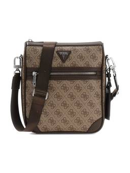 Guess - Beige Polyurethane Printed Men Cross Body Bag