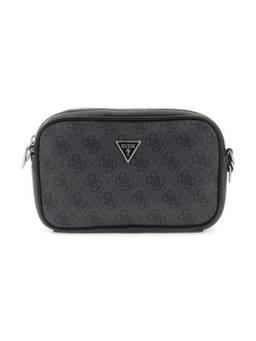 Guess - Black Polyurethane Printed Men Cross Body Bag