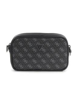 Guess - Black Polyurethane Printed Men Cross Body Bag