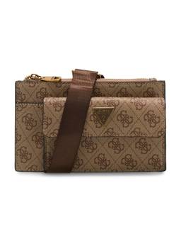 Guess - Beige Polyurethane Printed Men Belt Bag