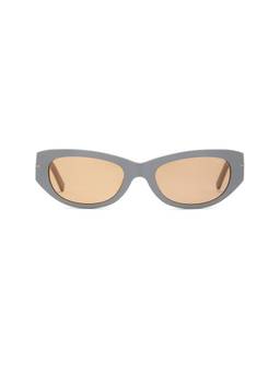 SAD Eyewear - Tinted Men's Matte Acetate Cat Eye Sunglasses Cement