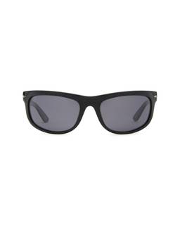 SAD Eyewear - Heat Men's Polarised Acetate Rectangle Sunglasses Gloss Black/Grey