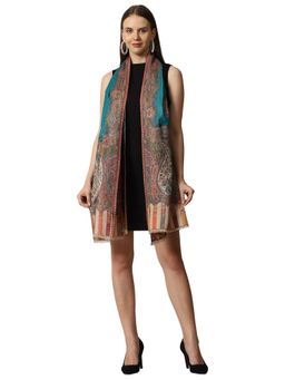 SWI STYLISH - Kashmiri Kani Wool Stole for Women-Green