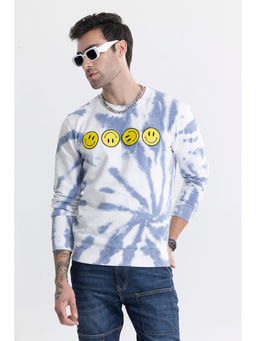 Snitch - White Crew Neck Tie & Dye Sweatshirt