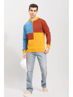 Snitch - Multi-Color Hooded Colorblock Sweatshirt