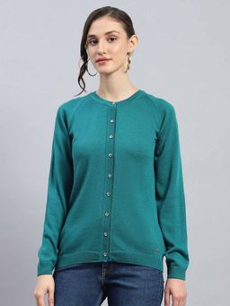 Monte Carlo - Green Solid Cardigan