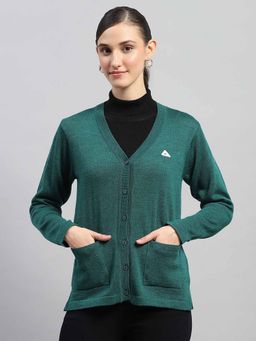 Monte Carlo - Green Solid Cardigan