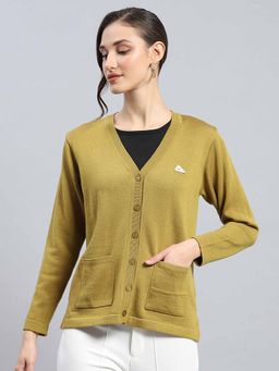 Monte Carlo - Khaki Solid Cardigan