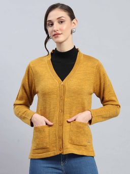 Monte Carlo - Mustard Solid Cardigan