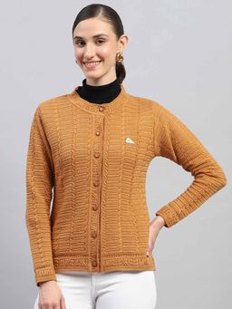 Monte Carlo - Mustard Self Design Cardigan