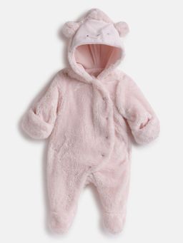 Chicco - Pink Girls Hooded Front Opening Sleepsuit
