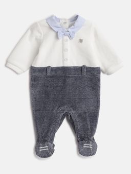 Chicco - White Boys Leg Opening Sleepsuit