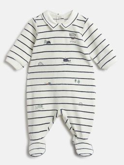 Chicco - Boys Striped Cotton Sleepsuit
