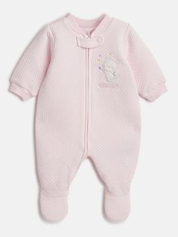 Chicco - Pink Girls Embroidered Sleepsuit