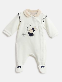 Chicco - White Girls Embroidered Sleepsuit