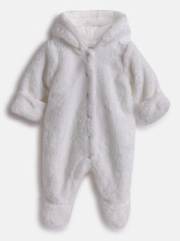 Chicco - White Girls Hooded Sleepsuit