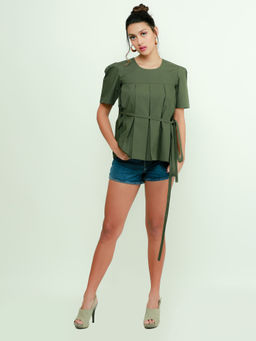 Echke - Inverted Pleats Top