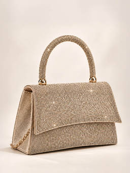Lino Perros - Texas Royale Champagne Clutch with Detachable Strap