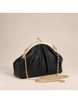 Lino Perros - Texas Tara Black Clutch with Detachable Strap