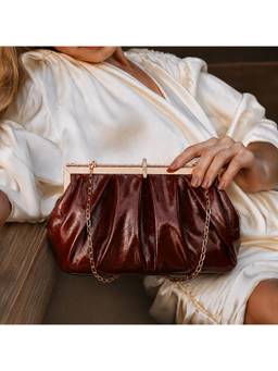 Lino Perros - Texas Gwen Cherry Clutch with Detachable Strap