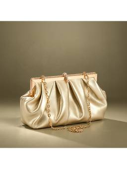 Lino Perros - Texas Gwen Light Gold Clutch with Detachable Strap