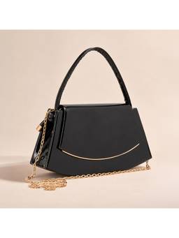 Lino Perros - Ella Rina Black Shoulder Bag with Detachable Strap