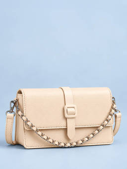 Lino Perros - Ella Vale Beige Shoulder Bag with Detachable Strap