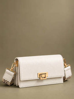 Lino Perros - Ella Lyla Off-White Sling Bag with Detachable Strap