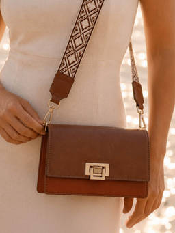 Lino Perros - Ella Lyla Brown Sling Bag with Detachable Strap