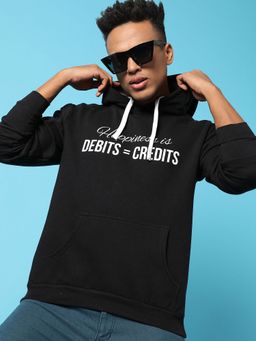 Campus Sutra - Typography Print Hoodie Kangaroo Pocket