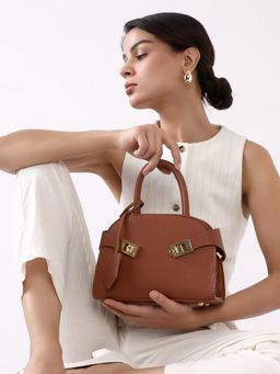Haute Sauce - Womens The Small Meridian Handbag - Russet Brown