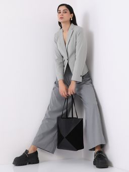 Haute Sauce - Womens The Veloure Tote Bag - Onyx Black