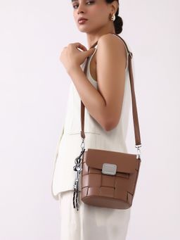 Haute Sauce - Womens The Basket Sling Bag - Russet Brown