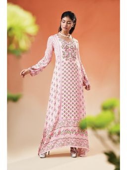 THREE-THREE - Jasmine Pink Printed Maxi Dress