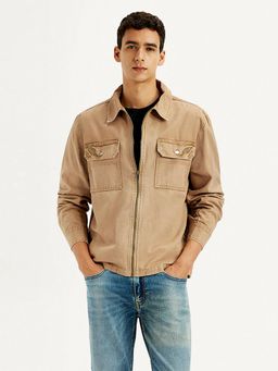 Levi's - Men's Overdyed Solid Tan Shacket