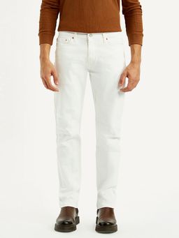 Levi's - Men's White Slim Fit Mid Rise Jeans