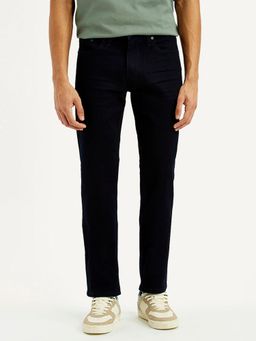 Levi's - Men's Dark-Blue Straight Fit Mid Rise Jeans