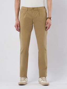 U.S. POLO ASSN. - Brown Men's Mid Rise Riley Straight Fit Casual Trouser