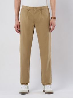 U.S. POLO ASSN. - Brown Men's Mid Rise Denver Slim Fit Casual Trouser