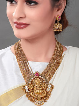 Joules By Radhika - Golden Tradition Necklace With Earrings